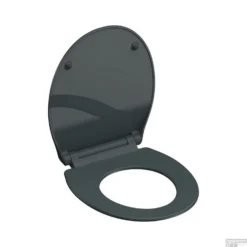 Toiletzitting Schutte Slim Anthrazit Duroplast Ultra Dun Met Soft Close En Quick Release Antraciet -Baden Luxe Verkoop toiletzitting schutte slim anthrazit duroplast ultra dun met soft close en quick release antraciet sfeer2