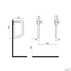 Urinoirscherm Schaamschot Sapho 60x36 Cm Keramiek Wit 7 Urinoirscherm Schaamschot Sapho 60x36 Cm Keramiek Wit -Baden Luxe Verkoop tp660 urinoirscherm schaamschot sapho 60x36 cm keramiek wit tech