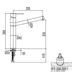 Tres Keukenkraan LEX 181333 -Baden Luxe Verkoop tres keukenkraan lex 181333 0