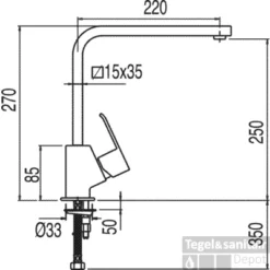 Tres Keukenkraan Cuadro Tres 106440