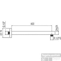 Cub Tres Muur Uitloop Voor Regendouche 13413940