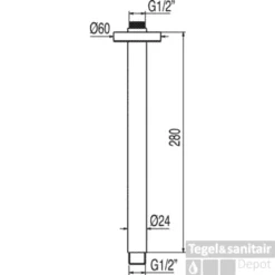 Max Tres Plafondaansluiting Regendouche 13462102