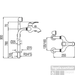 Tres Monoclasic 1900 Badthermostaat Vrijstaand 14219402