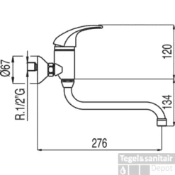 Wastafelkraan Tres Mono 2000 Inbouw 172317 Chroom