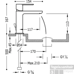 Wastafelmengkraan Loft Tres 20010101D
