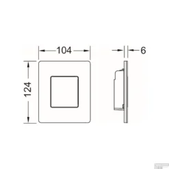 Urinoir Set Salenzi Hung Achterinlaat Mat Zwart Met TECE Solid Drukplaat Metaal -Baden Luxe Verkoop urinoir bedieningsplaat tece solid glanzend chroom tech1 2