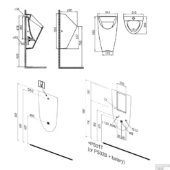 Urinoir Bruckner Schwarn 34x55x31cm Rond Met Achterinlaat Wit -Baden Luxe Verkoop urinoir bruckner schwarn 34x55x31cm rond met achterinlaat wit tec