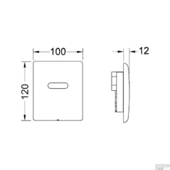 Urinoir Set Salenzi Hung Achterinlaat Mat Zwart Met TECE Drukplaat Elektronisch Adaptor 15 Urinoir Set Salenzi Hung Achterinlaat Mat Zwart Met TECE Drukplaat Elektronisch Adaptor -Baden Luxe Verkoop urinoir elektronische bedieningsplaat tece planus 10x12 cm glanzend wit werkt o.b.v. adapter tech 1 1