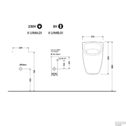 Urinoir Ipee U1 Edge Keramiek Instelbaar Spoelvolume Achterinlaat 58x37x35 Cm Wit -Baden Luxe Verkoop urinoir ipee u1 edge keramiek instelbaar spoelvolume achterinlaat wit tech