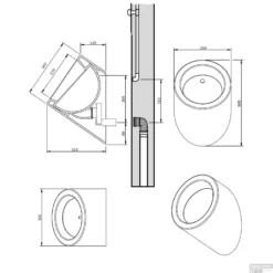 Urinoir Sanindusa WCA Keramiek Wit 9 Urinoir Sanindusa WCA Keramiek Wit -Baden Luxe Verkoop urinoir sanindusa wca keramiek wit tech 1