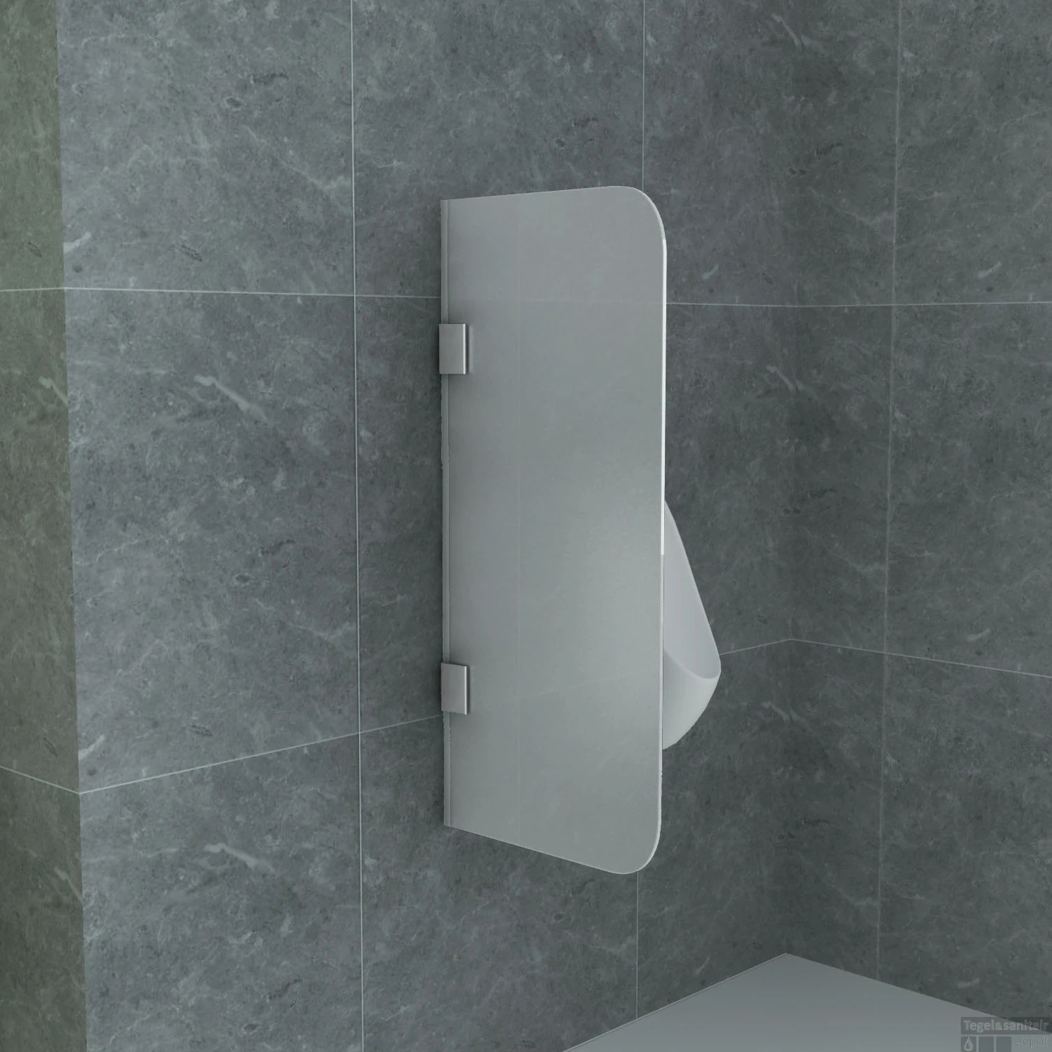 Urinoirscherm Schaamschot Boss & Wessing Perry 40x90 Cm Melkglas Wit 1 Urinoirscherm Schaamschot Boss & Wessing Perry 40x90 Cm Melkglas Wit