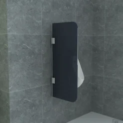 Urinoirscherm Schaamschot Boss & Wessing Perry 40x90 Cm Melkglas Zwart