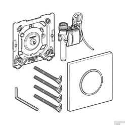 Urinoirstuursysteem Geberit Sigma 10 Pneumatische Bediening Wit/Chroom -Baden Luxe Verkoop urinoirstuursysteem geberit sigma 10 pneumatische bediening witchroom tec2
