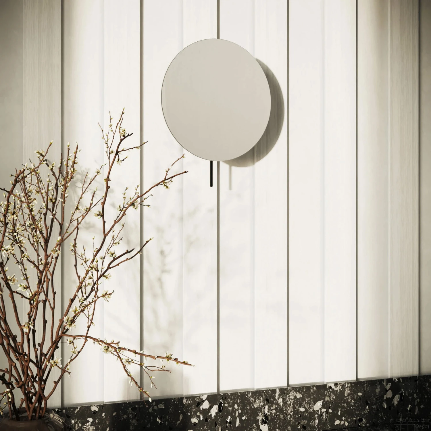 Vergrotingsspiegel Hotbath Cobber Wandmontage Draaibaar 20 Cm Mat Zwart