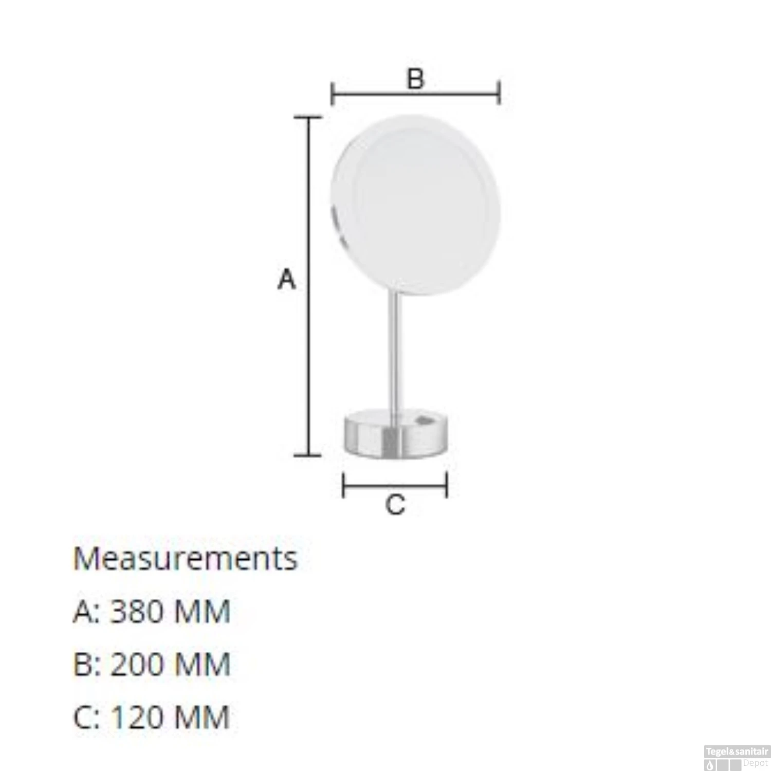 Vergrotingsspiegel Smedbo Outline Vrijstaand Met LED PMMA Dual Light Chroom - Afbeelding 3