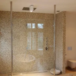 Verticale Stabilisatiestang Met Plafond Bevestiging Wiesbaden Chroom Voor 10 Mm -Baden Luxe Verkoop verticale stabilisatie 3