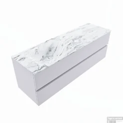 MONDIAZ VICA-DLUX 150cm Badmeubel Onderkast Cale 2 Lades. Inbouw Wastafel CLOUD Links 1 Kraangat, Kleur Glace. -Baden Luxe Verkoop vica dluxe inbouw cloud glace cale google 2 0041