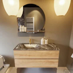 MONDIAZ VICA-DLUX 110cm Badmeubel Onderkast Washed Oak 2 Lades. Inbouw Wastafel CLOUD Links 1 Kraangat, Kleur Lava. 12 MONDIAZ VICA-DLUX 110cm Badmeubel Onderkast Washed Oak 2 Lades. Inbouw Wastafel CLOUD Links 1 Kraangat, Kleur Lava. -Baden Luxe Verkoop vica dluxe inbouw cloud lava washed oak front1 0018