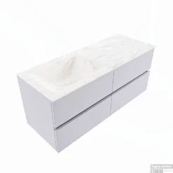MONDIAZ VICA-DLUX 120cm Badmeubel Onderkast Cale 4 Lades. Inbouw Wastafel CLOUD Links 1 Kraangat, Kleur Ostra. -Baden Luxe Verkoop vica dluxe inbouw cloud ostra cale google 2 0047