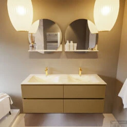 MONDIAZ VICA-DLUX 130cm Badmeubel Onderkast Oro 4 Lades. Inbouw Wastafel CLOUD Dubbel 2 Kraangaten, Kleur Ostra. 11 MONDIAZ VICA-DLUX 130cm Badmeubel Onderkast Oro 4 Lades. Inbouw Wastafel CLOUD Dubbel 2 Kraangaten, Kleur Ostra. -Baden Luxe Verkoop vica dluxe inbouw cloud ostra oro front1 0055