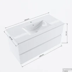 MONDIAZ VICA 100cm Badmeubel Onderkast Greey 2 Lades. Wastafel Denia Midden 1 Kraangat, Kleur Glanzend Wit Met Spiegel LED. 15 MONDIAZ VICA 100cm Badmeubel Onderkast Greey 2 Lades. Wastafel Denia Midden 1 Kraangat, Kleur Glanzend Wit Met Spiegel LED. -Baden Luxe Verkoop vicadenia100midden2maattekening 12526264433584