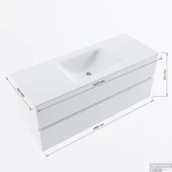 MONDIAZ VICA 120cm Badmeubel Onderkast Antracite 2 Lades. Wastafel CLOUD Midden 1 Kraangat, Kleur Talc. 13 MONDIAZ VICA 120cm Badmeubel Onderkast Antracite 2 Lades. Wastafel CLOUD Midden 1 Kraangat, Kleur Talc. -Baden Luxe Verkoop vicadluxe120cmcentermaattekening 8151264472391 3