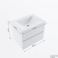 MONDIAZ VICA 60cm Badmeubel Onderkast Antracite 2 Lades. Wastafel CLOUD Midden Zonder Kraangat, Kleur Talc Met Spiegel LED. 15 MONDIAZ VICA 60cm Badmeubel Onderkast Antracite 2 Lades. Wastafel CLOUD Midden Zonder Kraangat, Kleur Talc Met Spiegel LED. -Baden Luxe Verkoop vicadluxe60cmcentermaattekening 11276264471067 1