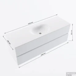 MONDIAZ VICA 140cm Badmeubel Onderkast Greey 2 Lades. Wastafel Moon Midden Zonder Kraangat, Kleur Talc Met Spiegel LED. 15 MONDIAZ VICA 140cm Badmeubel Onderkast Greey 2 Lades. Wastafel Moon Midden Zonder Kraangat, Kleur Talc Met Spiegel LED. -Baden Luxe Verkoop vicamoon140midden2maattekening 12526264452287