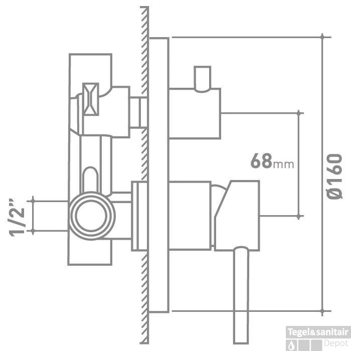 VM Cocoon Inbouw Bad/douchemengkraan 2 VM Cocoon Inbouw Bad/douchemengkraan - Afbeelding 2