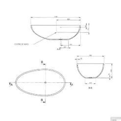 Vrijstaand Bad Crosstone Solid Surface 176x96x51 Cm Mat Wit -Baden Luxe Verkoop vrijstaand bad bws solid surface 176x96x51 cm mat wit 3067 tech