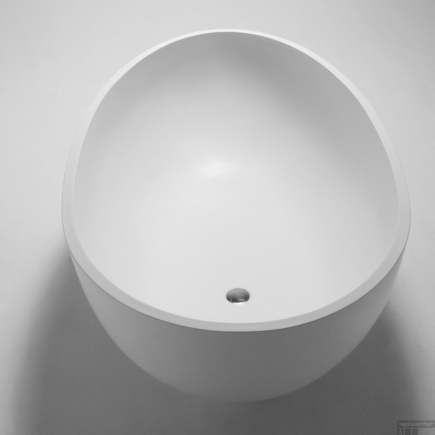 Vrijstaand Bad Crosstone Solid Surface 176x96x51 Cm Mat Wit