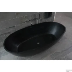 Vrijstaand Bad Luca Sanitair Vasca 180x80x60cm Solid Surface Antraciet -Baden Luxe Verkoop vrijstaand bad luca sanitair vasca 180x80x60cm solid surface antraciet sfeer