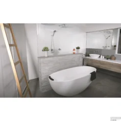 Vrijstaand Bad Luca Sanitair Vasca 180x80x60cm Solid Surface Mat Wit -Baden Luxe Verkoop vrijstaand bad luca sanitair vasca 180x80x60cm solid surface mat wit sfeer