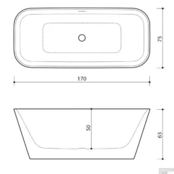 Vrijstaand Bad Xenz Cristiano 170x75x63 Cm Solid Surface Wit -Baden Luxe Verkoop vrijstaand bad xenz cristiano 170x75x63 cm solid surface wit tech