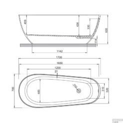 Vrijstaand Ligbad Allibert Galena 170x70x60 Cm Langwerpig Mat Wit -Baden Luxe Verkoop vrijstaand ligbad allibert galena 170x70x60 cm langwerpig mat wit tec