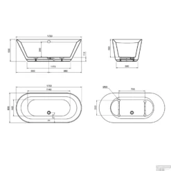 Vrijstaand Ligbad Allibert Zora 176x80x59 Cm Wit -Baden Luxe Verkoop vrijstaand ligbad allibert zora 176x80x59 cm wit tec