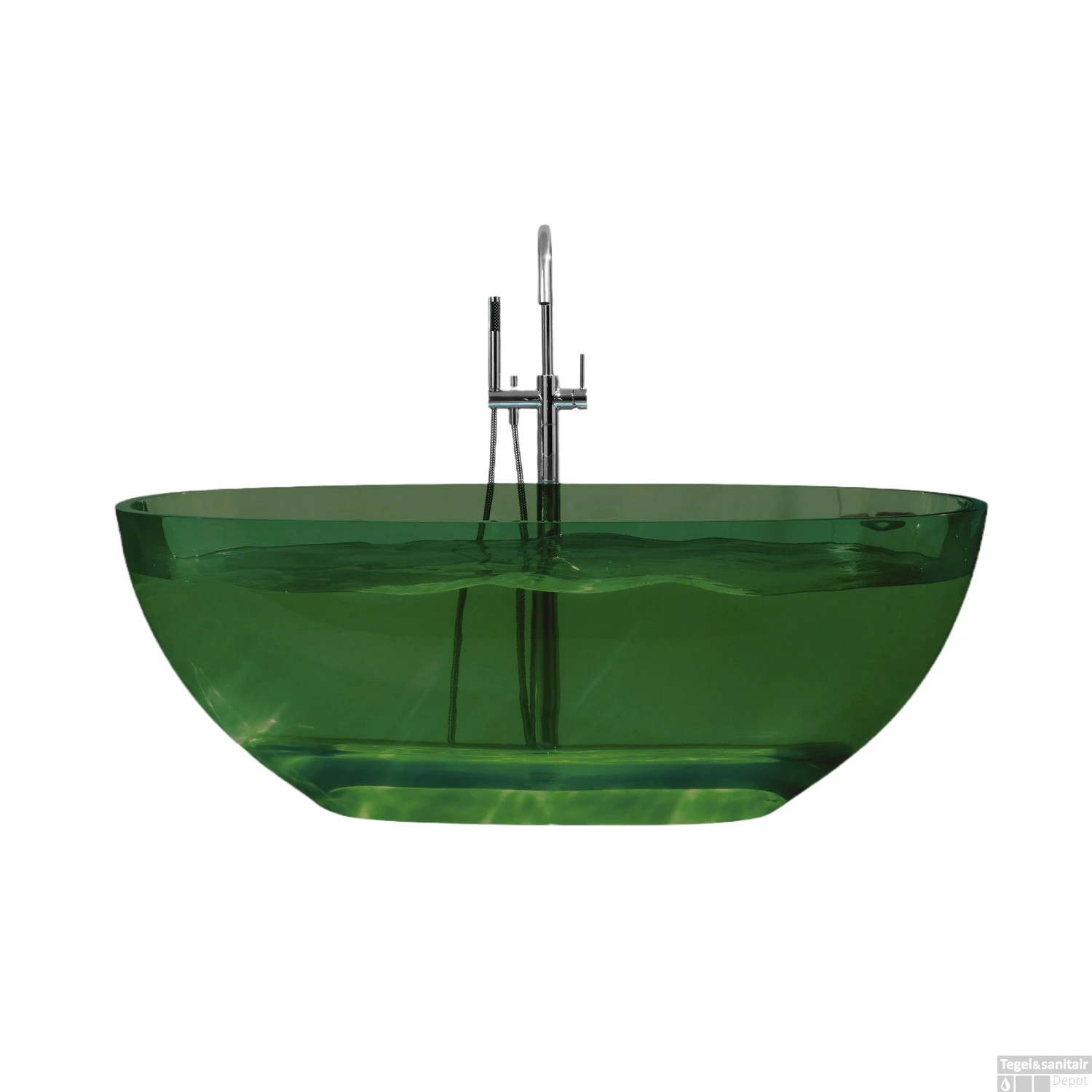 Vrijstaand Ligbad Best Design 170x78x56 Cm Resin Transparant Emerald Groen