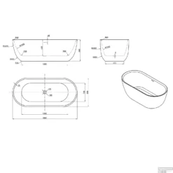 Vrijstaand Ligbad Luca Sanitair Primo Acryl 180x80x60 Cm Mat Wit (inclusief Afvoer En Sifon) -Baden Luxe Verkoop vrijstaand ligbad luca sanitair primo acryl 180x80x60 cm mat wit inclusief afvoer en sifon tech