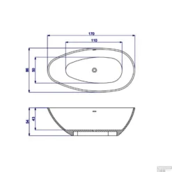 Vrijstaand Ligbad Salenzi Unica 170x86x54 Cm Solid Cast Mat Legergroen -Baden Luxe Verkoop vrijstaand ligbad salenzi unica 170x86x54 cm solid cast tech
