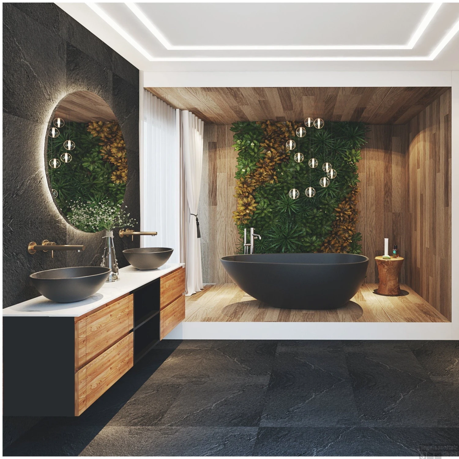 Vrijstaand Ligbad Salenzi Unica 170x86x54 Cm Cast Marble Mat Zwart 3 Vrijstaand Ligbad Salenzi Unica 170x86x54 Cm Cast Marble Mat Zwart - Afbeelding 3