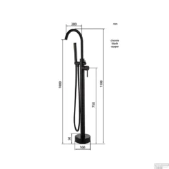 Vrijstaande Badkraan Boss & Wessing Met Handdoucheset Messing Chroom -Baden Luxe Verkoop vrijstaande badkraan bws met handdoucheset messing chroom tech