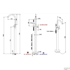 Vrijstaande Badmengkraan Bongio Squadra Met Handdoucheset En Omstel RVS -Baden Luxe Verkoop vrijstaande badmengkraan bongio squadra met handdoucheset en omstel tech 1