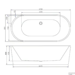 Vrijstaande Whirlpool Wiesbaden Libero 178x80x58.5 Cm Luchtsysteem Met RVS Jets Glans Wit -Baden Luxe Verkoop vrijstaande whirlpool wiesbaden libero 178x80x58.5 cm luchtsysteem met rvs jets glans wit tech