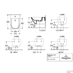 Wandbidet Villeroy & Boch Subway 3.0 CeramicPlus 56x37.5x27cm Wit Alpin -Baden Luxe Verkoop wandbidet villeroy boch subway 3.0 ceramicplus 56x37.5x27cm wit alpin tech
