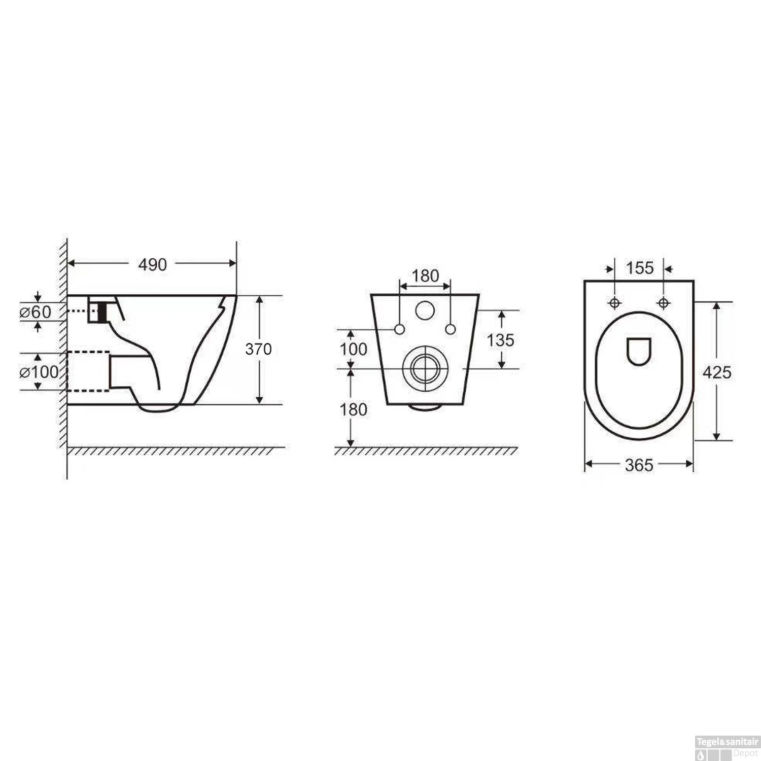 Wandcloset Best Design Morrano Rimfree Blinde Bevestiging Incl Zitting Mat Groen - Afbeelding 2