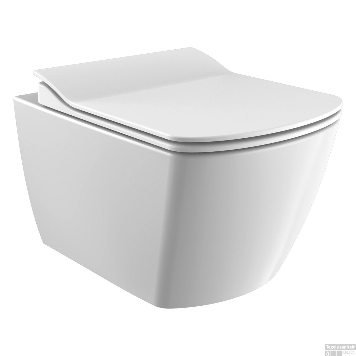 Wandcloset Boss & Wessing Flat Rim-off Keramiek Wit (Excl. Zitting)