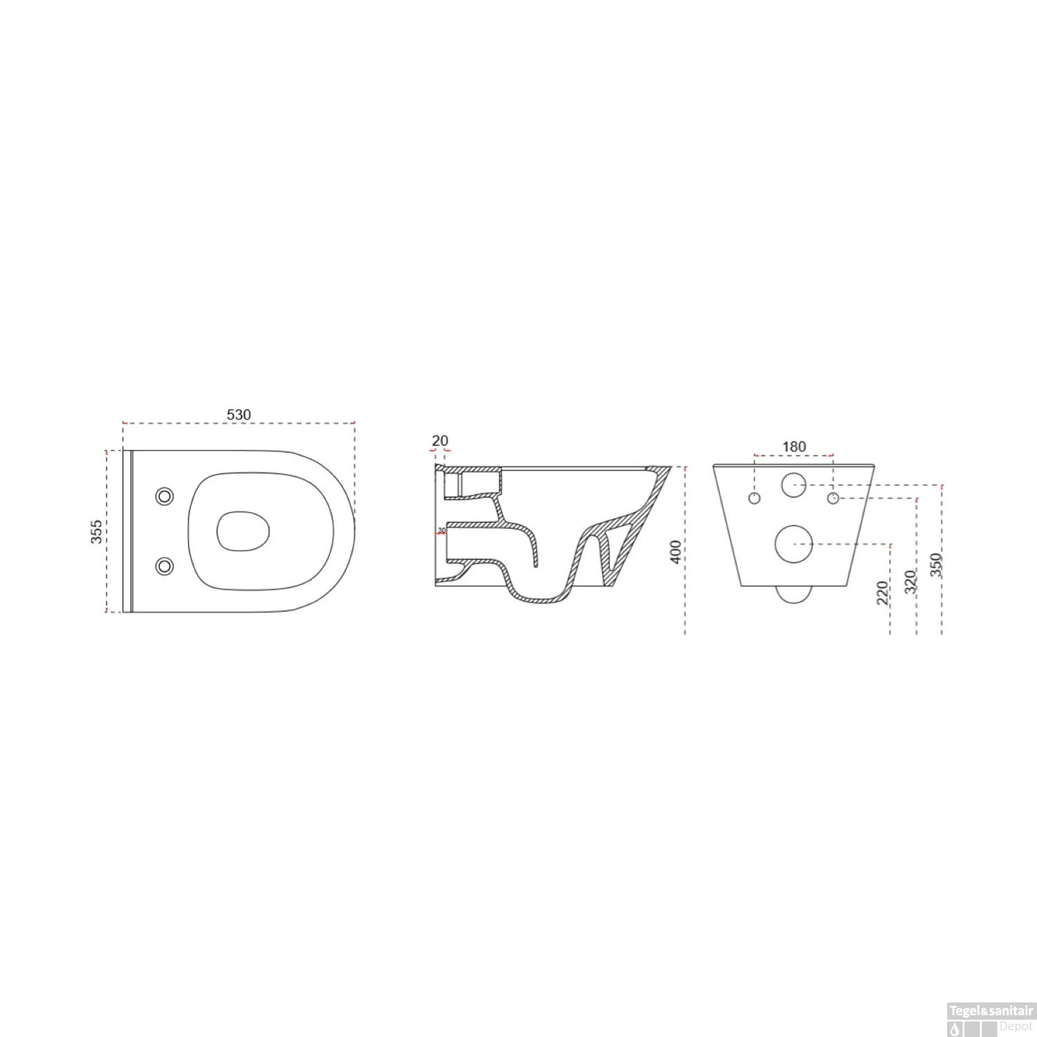 Wandcloset Boss & Wessing Randloos 53 Cm Met Bidet-functie Mat Wit 2 Wandcloset Boss & Wessing Randloos 53 Cm Met Bidet-functie Mat Wit - Afbeelding 2