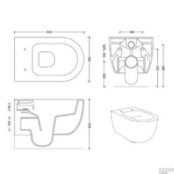 Geberit UP100 Toiletset Compleet | Inbouwreservoir | Rimless Civita Mat Zwart Met Drukplaat -Baden Luxe Verkoop wandcloset civita black 50.5x35x36.5cm keramiek rimless mat zwart tech 1 3