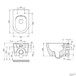Wandcloset Boss & Wessing Aloni Keramiek Hoogglans Wit Met RVS Sproeier (Excl. Zitting) -Baden Luxe Verkoop wandcloset creavit aloni keramiek hoogglans wit met rvs sproeier tech