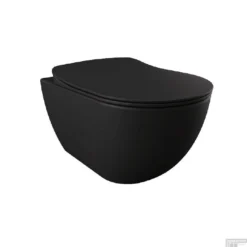 Wandcloset Boss & Wessing Freedom Randloos Met Bidet Mat Zwart (Exclusief Zitting)